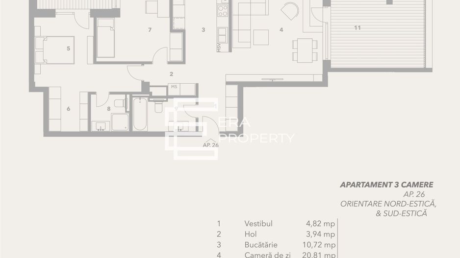 Apartament 3 camere, 80 mp utili, terasa 23 mp, etaj 3 – Neppendorf Sibiu - Poză 19