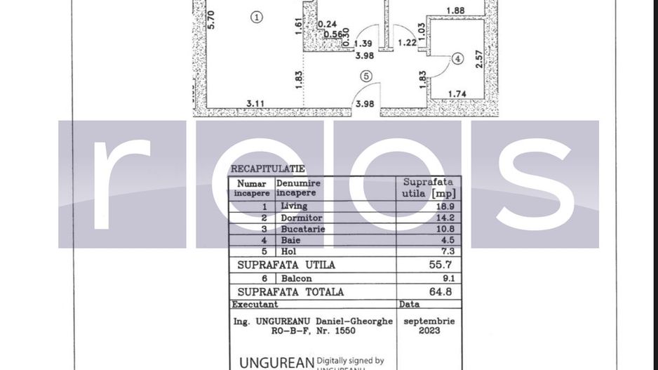 De vanzare | Apartament 2 Camere | Bucatarie inchisa | Cortina North - Poză 13