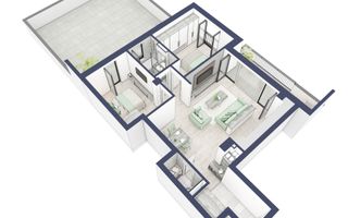 Apartament 3 camere | Balcoane/Terase 31.8 mp | Turnisor - Poză 4