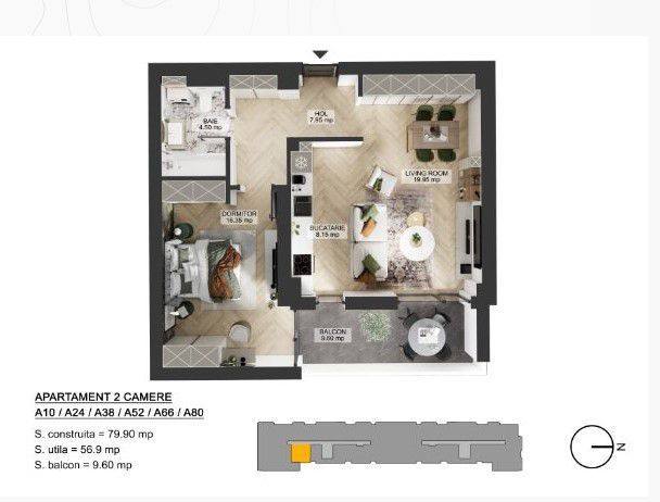 Apartament 2 camere terasa superbă Pipera| Rond OMV comision 0% - Poză 6