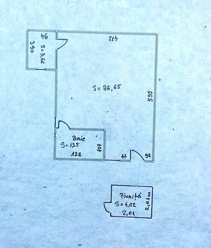 Vanzare apartament cu 1 camera,  zona Bibilotecii Lucian Blaga. - Poză 1