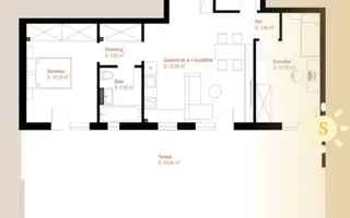 Apartament 3 camere, 2 bai, 75 mp, terasa 82 mp, garaj - Poză 20