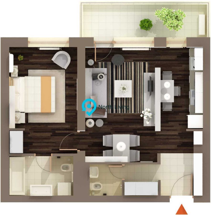 2 Camere | 61 mp | Aleea Privighetorilor -Baneasa | 2 bai - Poză 8