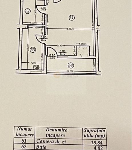 Garsonieră | Bloc Nou | Parcare Subterană | Centrală Proprie | AIRBNB - Schiță 8