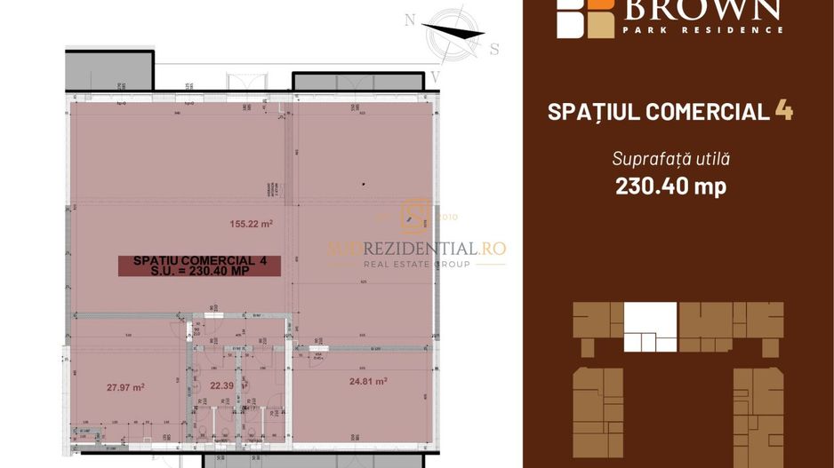 Spatiu Comercial la inchiriere, 230.40 mp, zona Parc Tudor Arghezi - Schiță 2