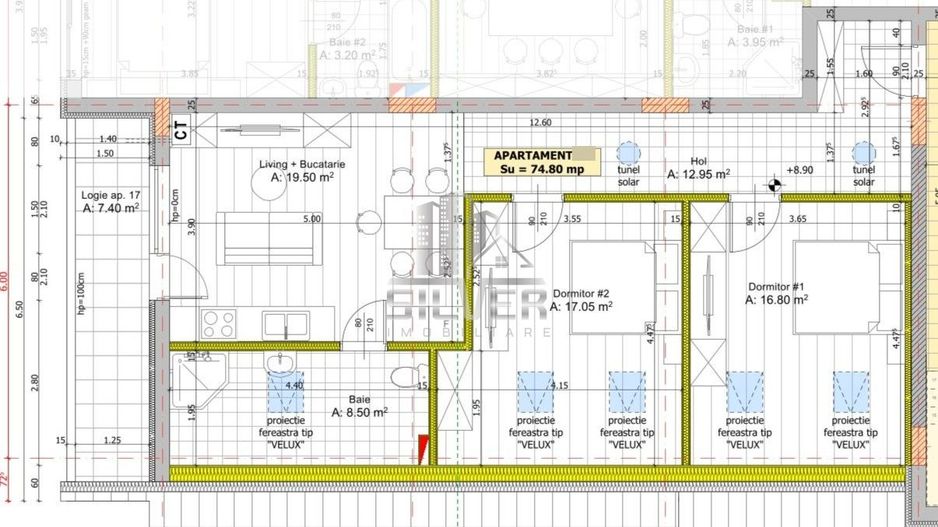 Apartament cu 3 camere/76mp/3 minute de statii autobuz. - Poză 2