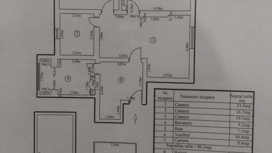 OPORTUNITATE APARTAMENT 3 CAMERE ZONA CISMIGIU + GARAJ + BOXA + CENTRALA PROPRIE - Schiță 14