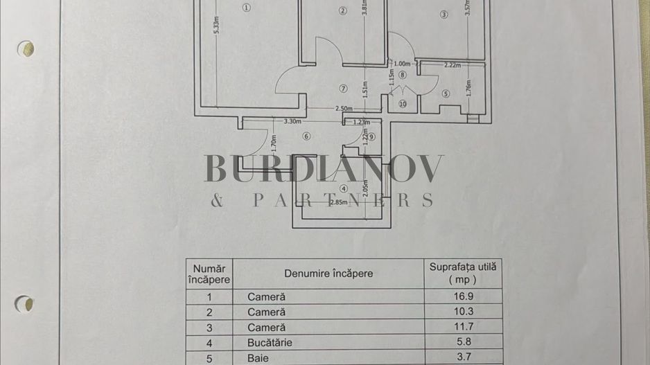 Apartament 3 camere strada Ion Berindei 11 decomandat - Schiță 9