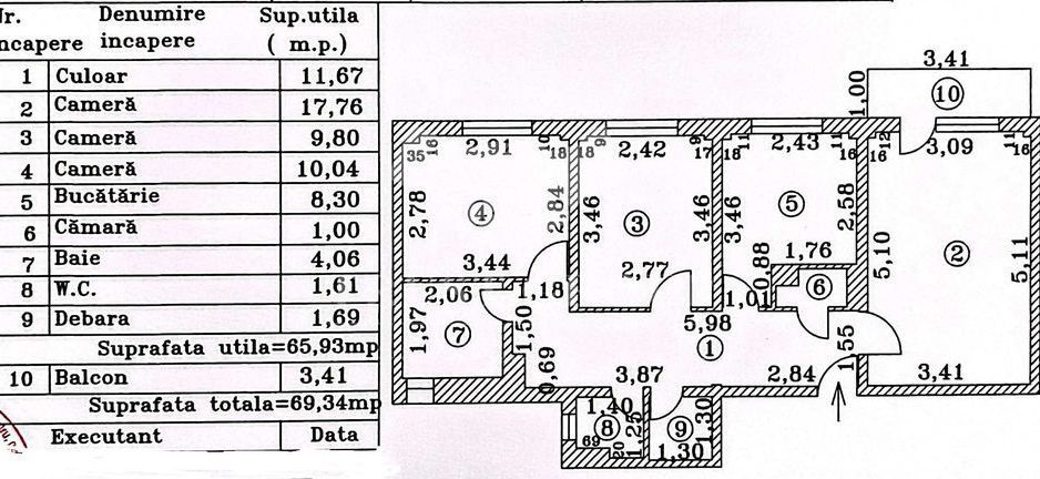 Apartament 3 camere Turda | Imobil 1982 - Poză 8