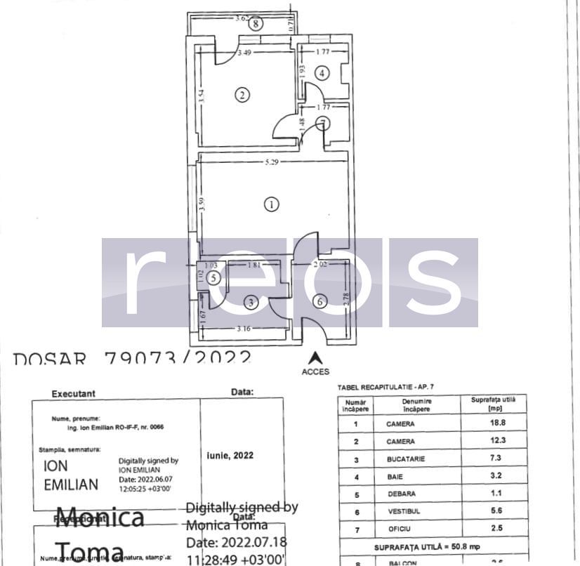 VANZARE APARTAMENT 2 CAMERE DOROBANTI 55MP RENOVAT READY TO MOVE IN - Poză 16
