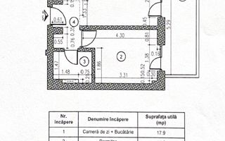 Studio mobilat si utilat | terasa 10 mp | Prima Vista Pipera-Barbu Vacarescu - Schiță 10