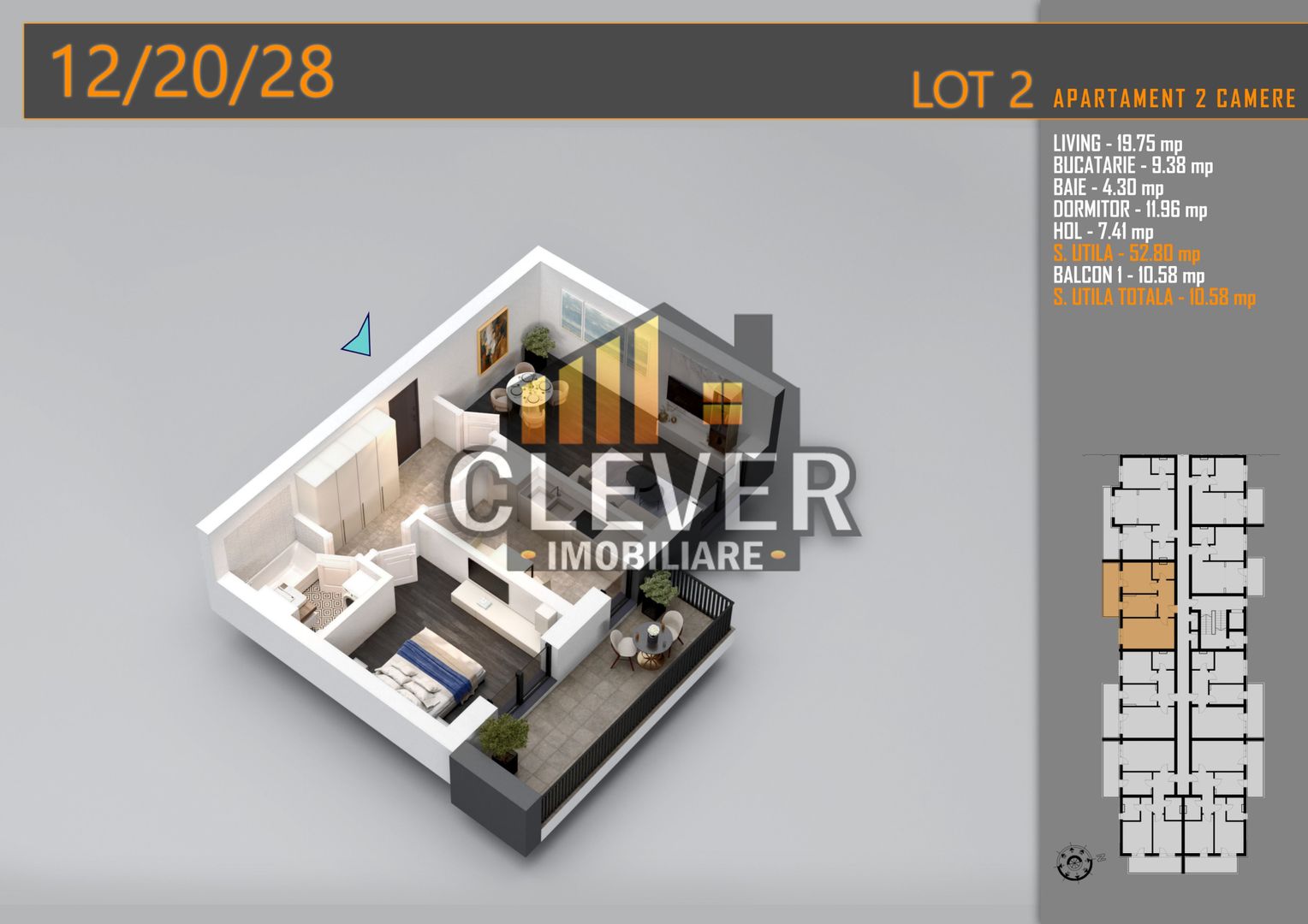 Apartament 2 Camere, Comision 0%, Pallady - metrou Teclu - Schiță 7