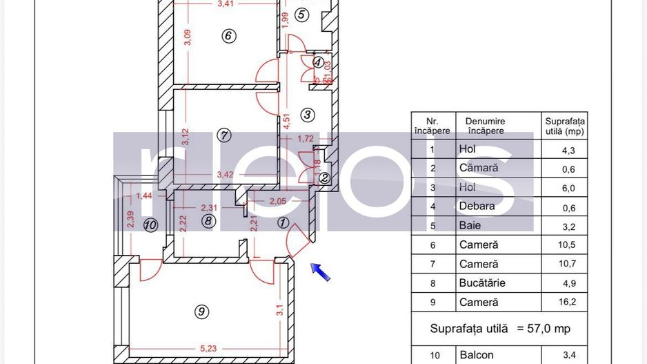 VANZARE APARTAMENT 3 CAMERE LIVIU REBREANU TITAN - Poză 15
