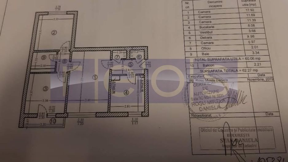 VANZARE APARTAMENT 3 CAMERE BABA NOVAC DRISTOR DUBLU VEDERE 60MP - Poză 11