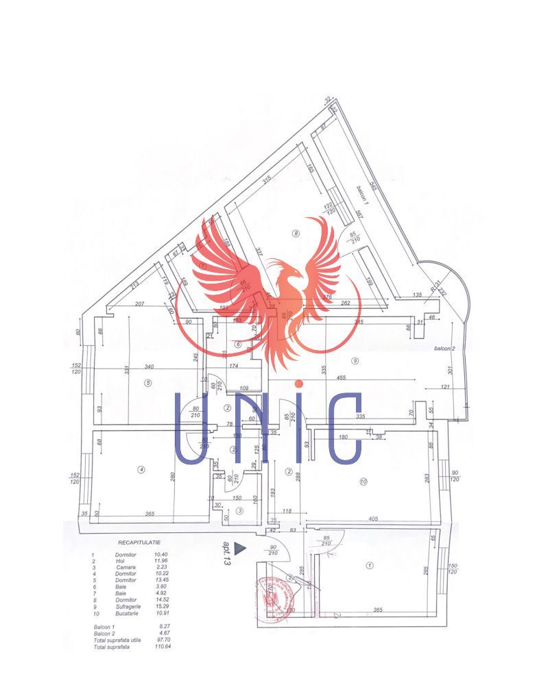 Apartament 5 camere Gradina Botanica - Schiță 9