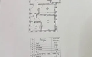 Apartament 2 camere decomandat, mobilat si utilat – Drumul Binelui - Schiță 20