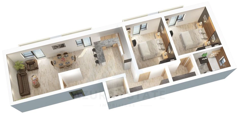 Apartament etaj 1 cu 78 mp utili 3 camere 2 bai 2 balcoane  Dna Stanca - Poză 10