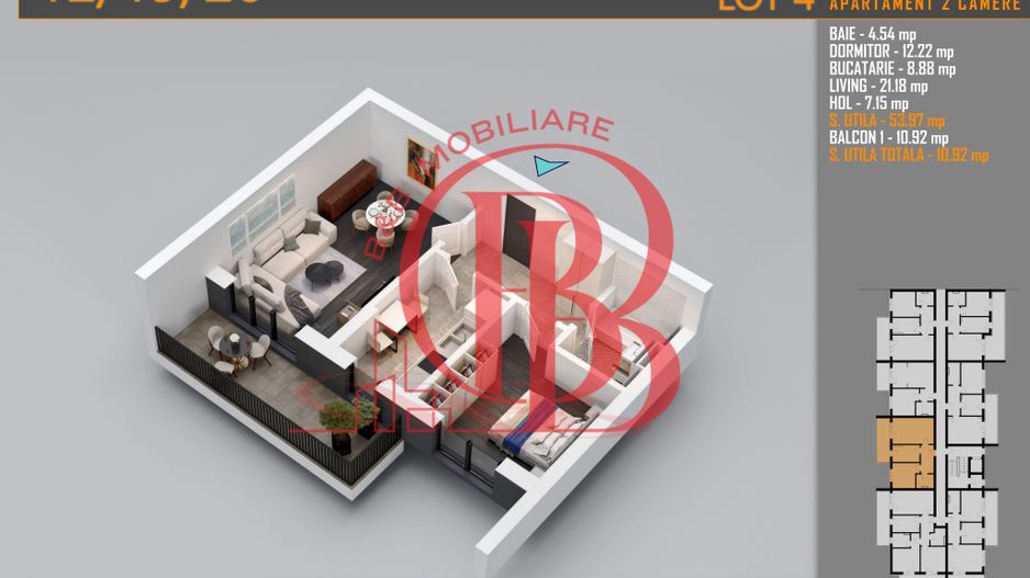 Apartament 2 camere Theodor Pallady-Metrou Nicolae Teclu - Schiță 1