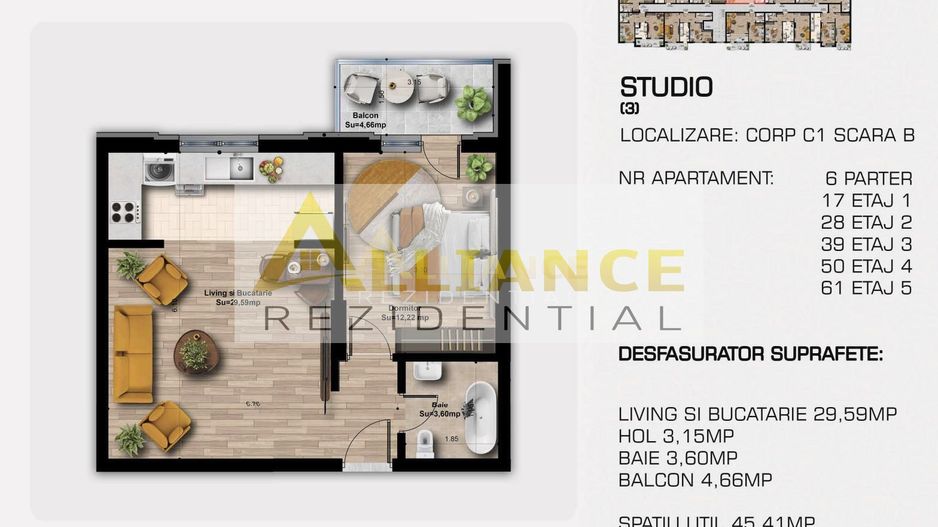 Ap 3 camere langa metrou Berceni - Poză 8