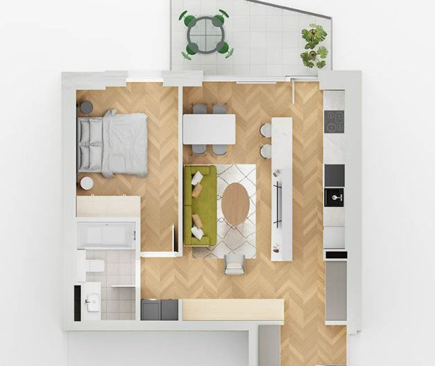 apartament 2 camera lakefield BM1 - Schiță 1