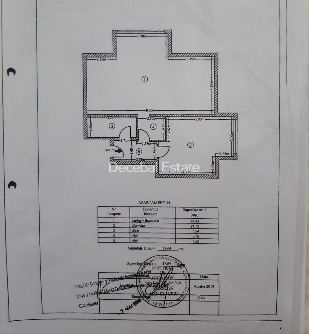 2 Camere 87mp Decomandat, Bloc 2020, Mobilat & Utilat, Str. Safirului - Schiță 18
