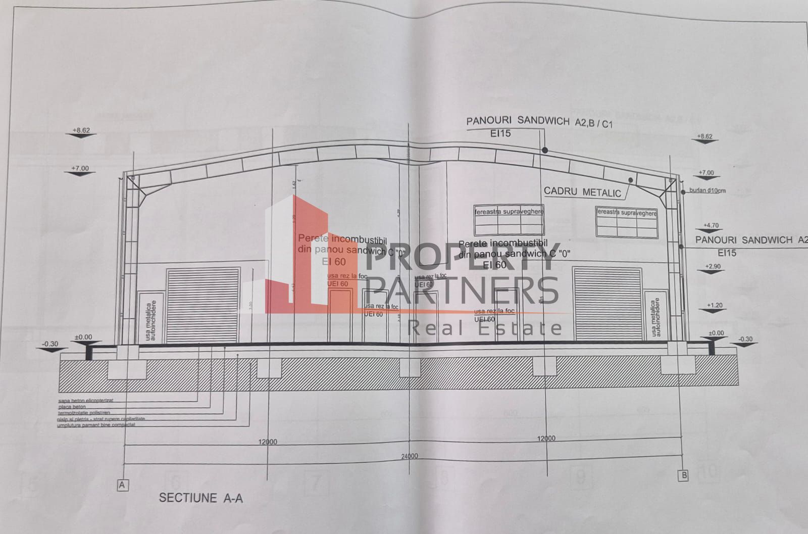 Hală de Producție / Depozitare – 1.740 mp – Zona Centura București / Autostrada - Schiță 4