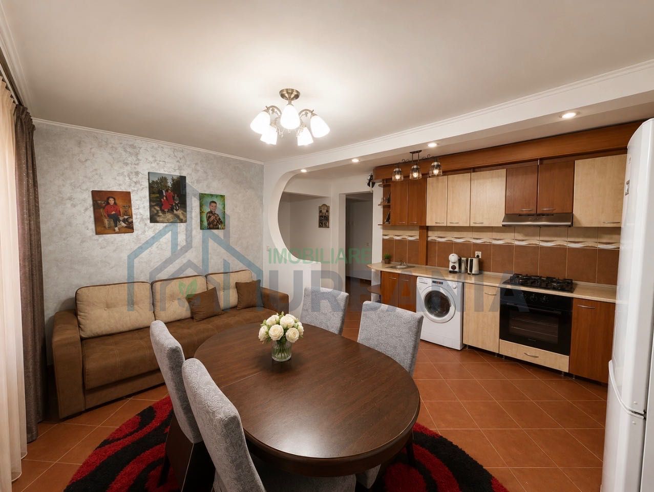 Apartament 3 camere, open-space, 50 m², etaj 1, Strada Moldovei, Pașcani – Central, mobilat și utilat - Poză 1