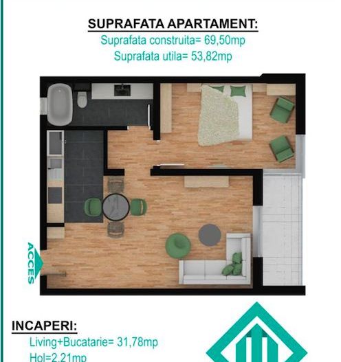 Apartament cu doua camere in bloc nou zona Torontalului - Poză 2