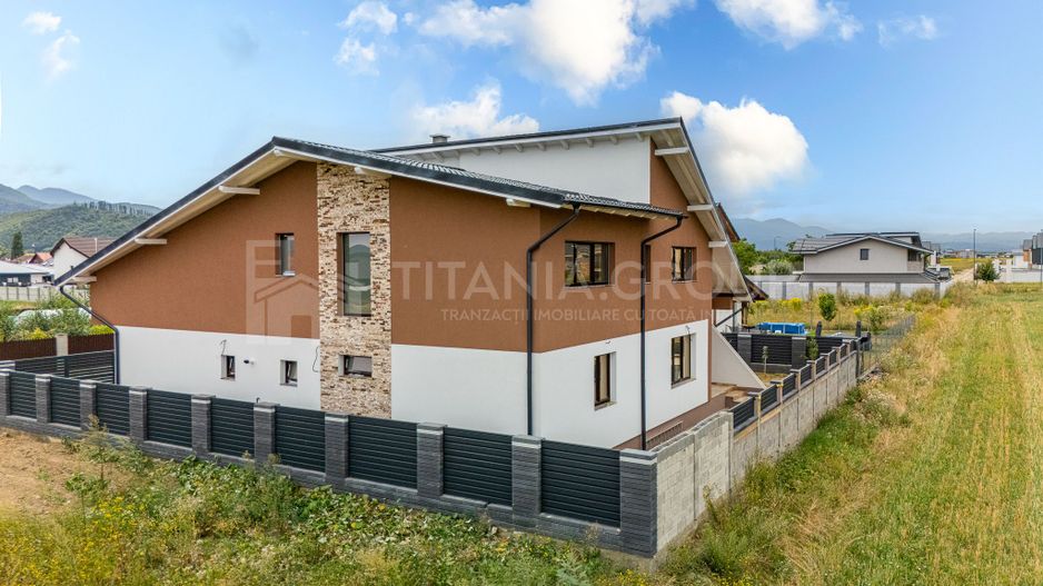 Vila cu arhitectura deosebita, teren 636mp, Cristian, Brasov - Poză 4