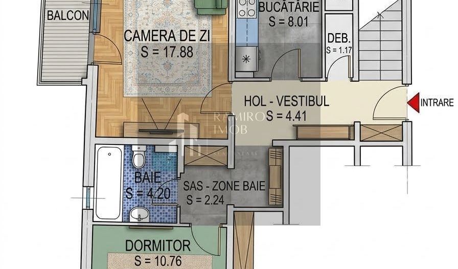 Apartament 2 camere, Sector 4, Resita/Luica, decomandat, spatios - Poză 12