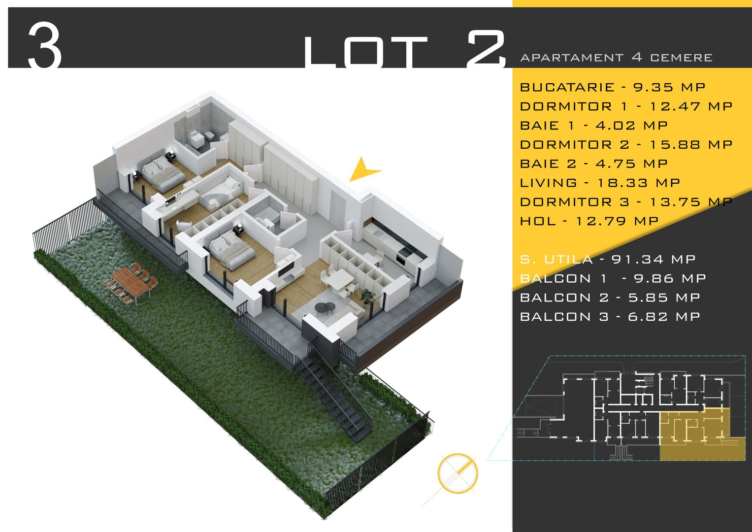 AP. 4 CAM. + GRADINA 113MP / FINISAJE PREMIUM-ROSSA RESIDENCE! - Poză 2