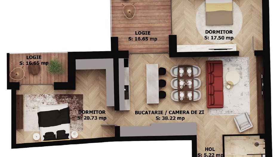 Apartament nou, 3 camere, 273 500 Euro. Comision 0. - Poză 1