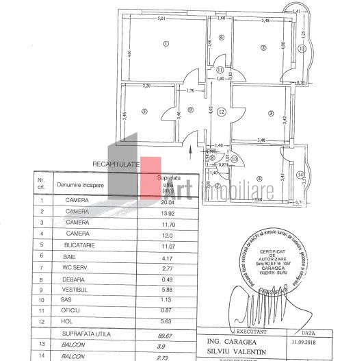 Apartament 4 camere  Octavian Goga - Schiță 16