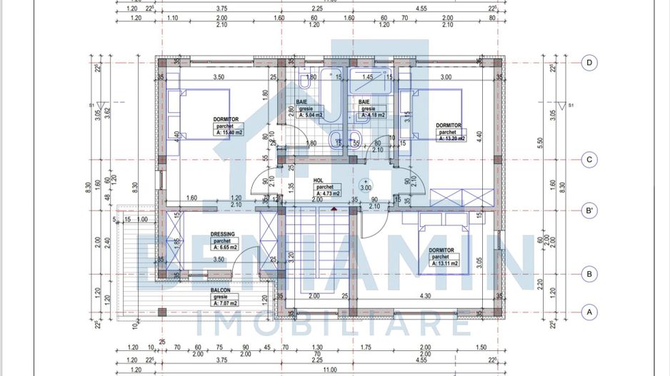 Casa-5 camere-P+1+P-147mp utili-600mp teren-Utilitati-Sanpetru - Poză 16