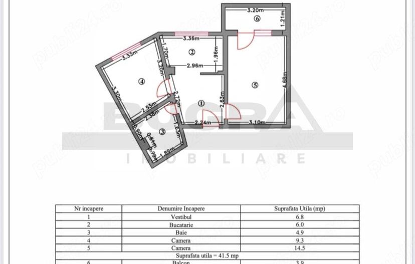 Apartament cu 2 camere, 42 mp, decomandat, zona Calvaria- Primăverii - Poză 9