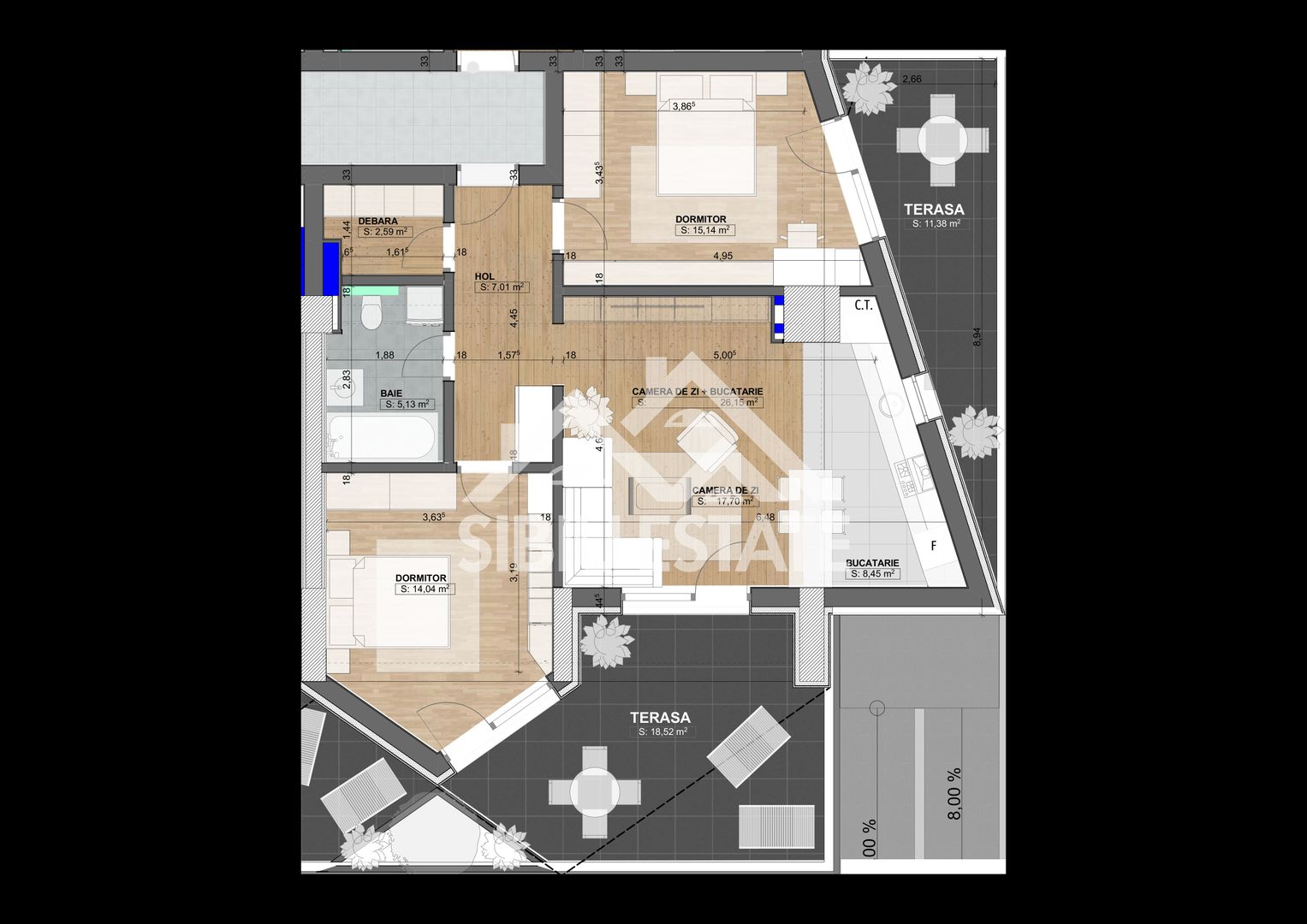 Apartament cu 2  camere-Design avangardist și confort contemporan - Poză 3