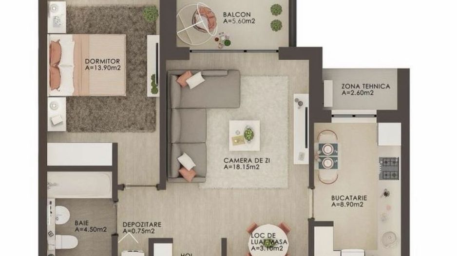 2 camere AFI City | Parcare | Aproape metrou - Poză 8
