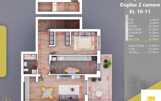 Apartament 2 Camere-Mutare Rapida-Metrou Nicolae Teclu - Poză 2