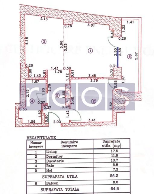 CORTINA ACADEMY | 2 CAMERE | 65MP | DESIGN INTERIOR ELEGANT - Schiță 16