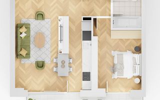 apartament 2 camera lakefield BM4 - Schiță 1