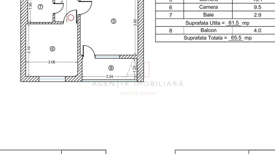 Apartament 3 camere Balcon Metrou  Raul Doamnei 1' - Poză 11