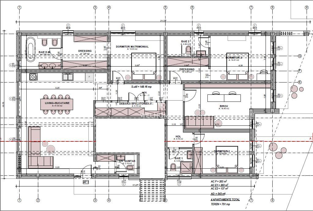 Apartament la Vila, 5 camere si gradina privata - Schiță 6