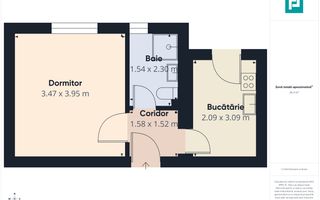 Apartament 1 cameră, 27 mp, Giroc centru - Poză 9