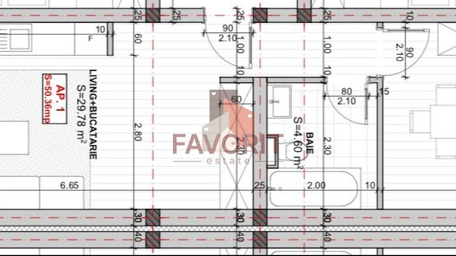 Etaj intermediar. Bloc nou finalizat. Loc de parcare inclus - Schiță 6