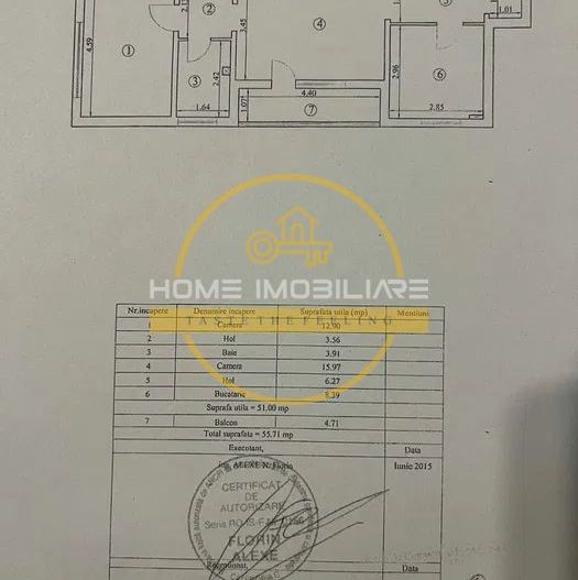 Apartament cu 2 camere/ 55 mp/ zona Tatarasi - Poză 5