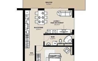 Apartament 2 camere de vânzare 41 mp Et 9 Mărăști  bloc nou Premium - Poză 1
