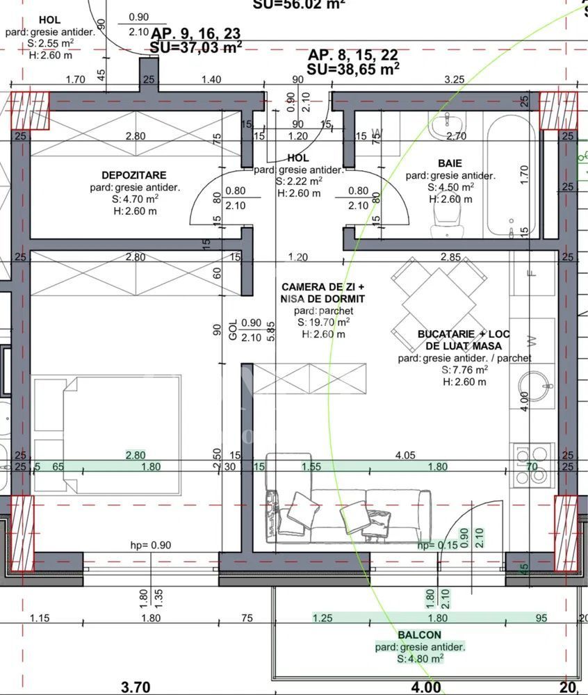 Apartament 2 camere | 39 mp | zona Chinteni - Poză 6