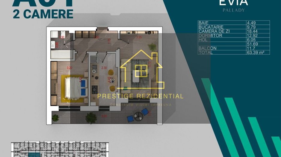 Apartament 2 cam, Direct Dez, Comision 0 , 10 min, Metrou - Poză 2