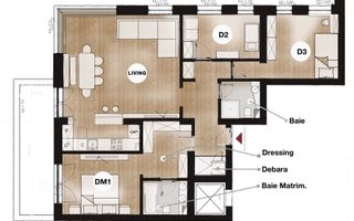 Apartament 4 camere Petricani -  Lacul Tei - sector 2 - Nord - Poză 8