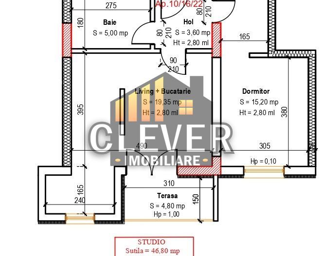Apartament Tip Studio | 700m de Metrou | Comision 0% - Schiță 8